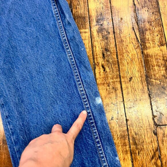 vintage women's Calvin Klein 100% cotton high waist 1990s jeans thrashed 12 - Picture 5 of 8